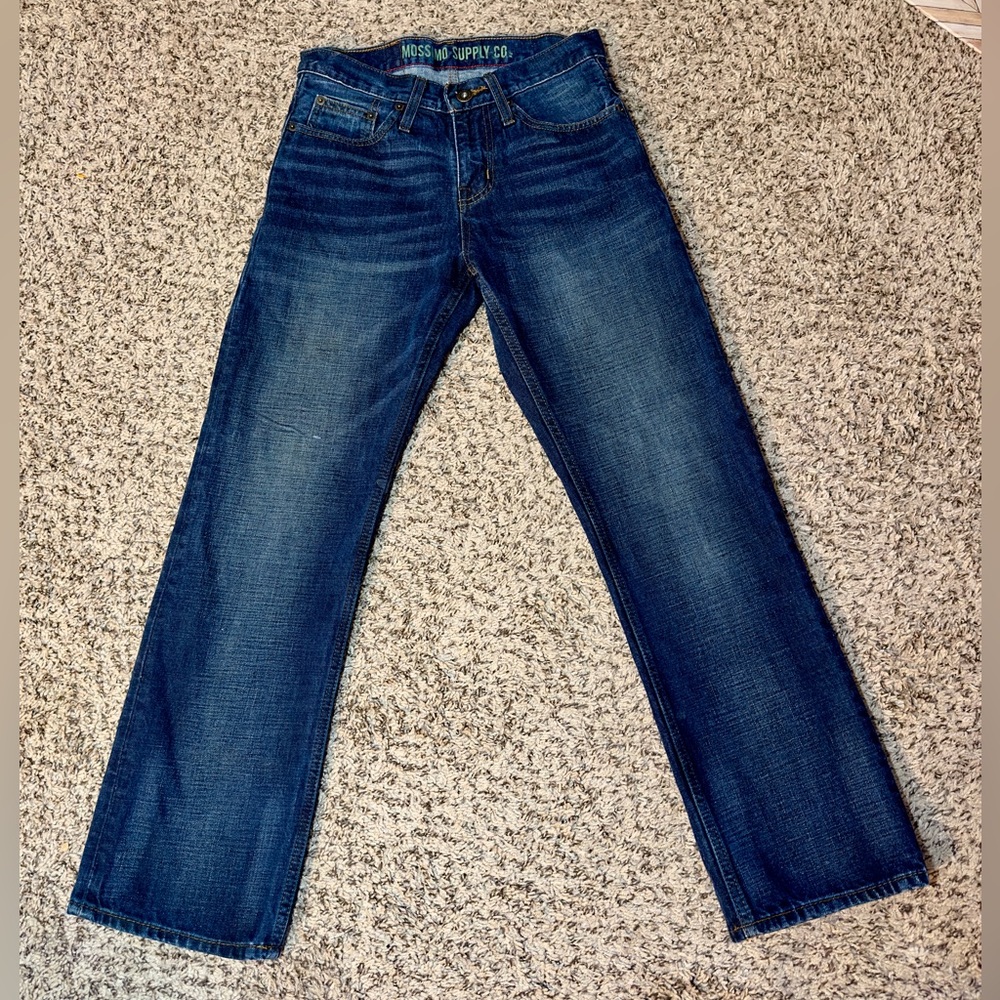 Mossimo Supply Co. Men’s Straight Leg Jeans W28 L30 Cropped Dark Wash